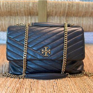 Tory Burch Kira Chevron Convertible Shoulder Bag Nautical Blue